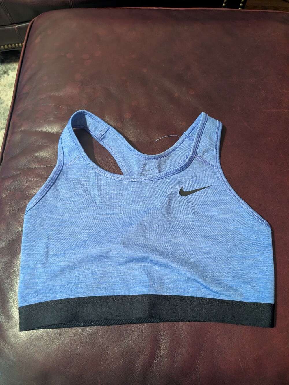 Nike Light Blue Racerback Sports Bra with Black Band